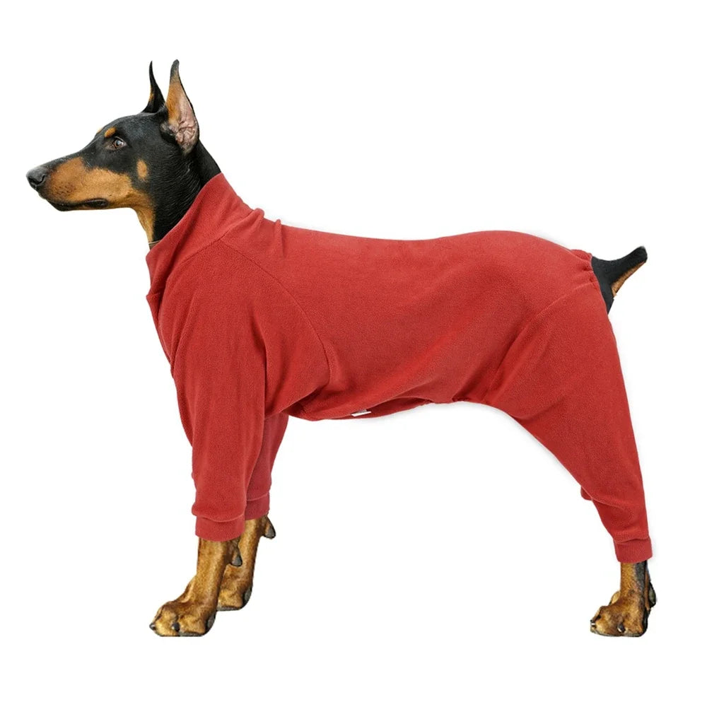 NONECN Pet Pajamas Warm Fleece For Dogs Cats Four Legged Romper