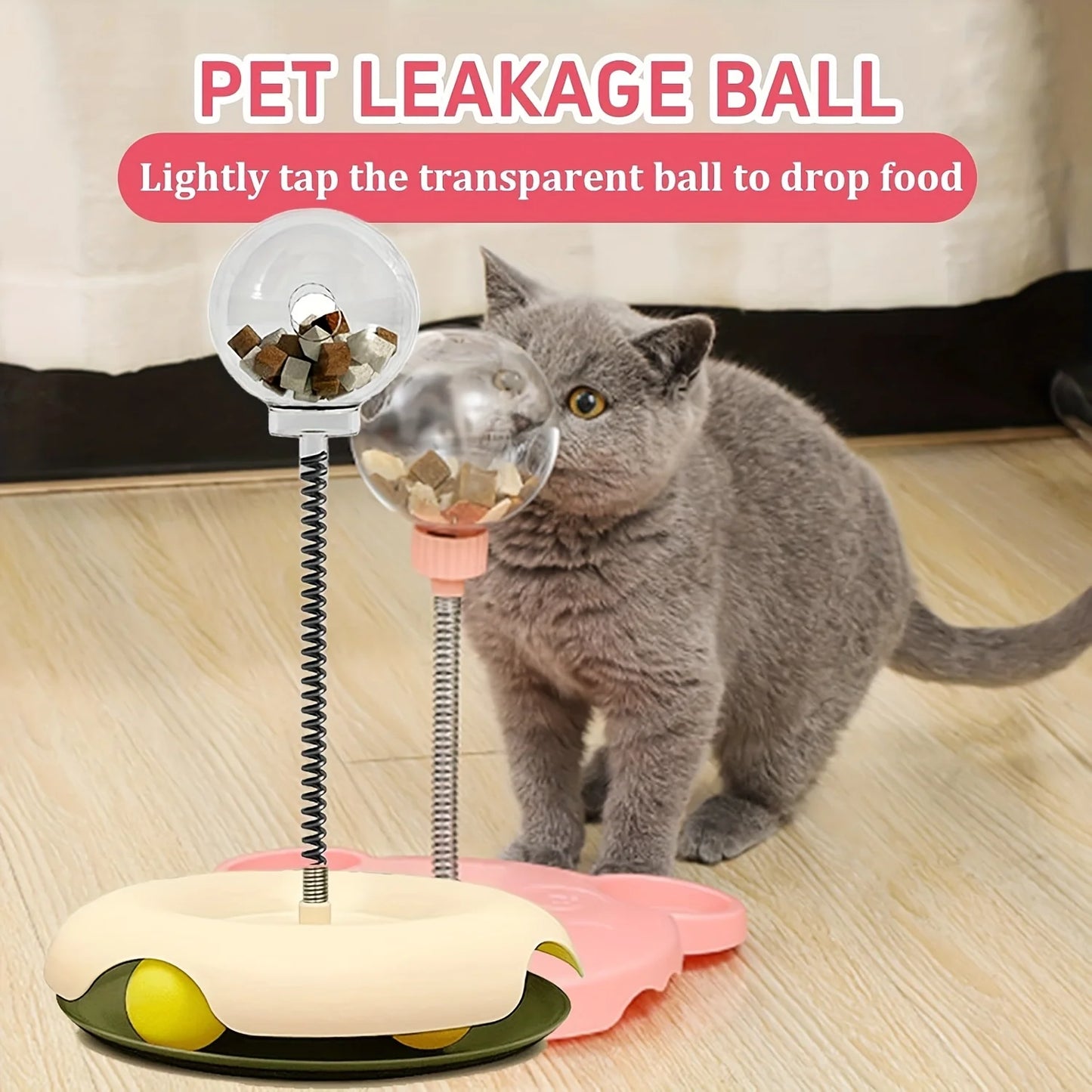 Turntable Cat Toy Treat Dispenser 3 In 1 Self Entertainment