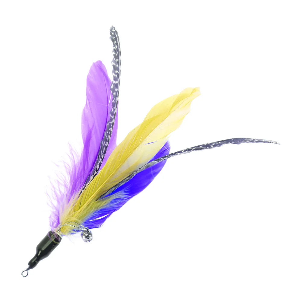 APWIKOGERH Interactive Cat Feather Wand Toy for Playful Cats