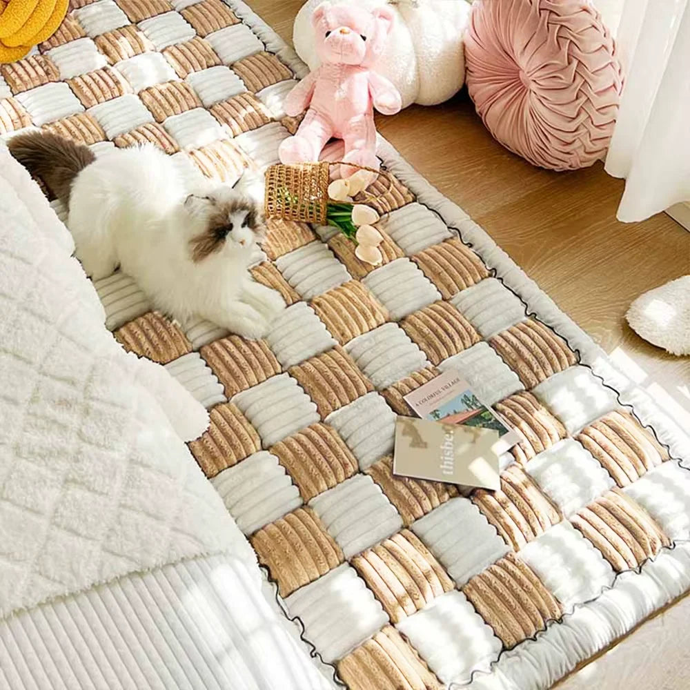 CWV Waterproof Coral Fleece Dog Bed Warm Protective Mat