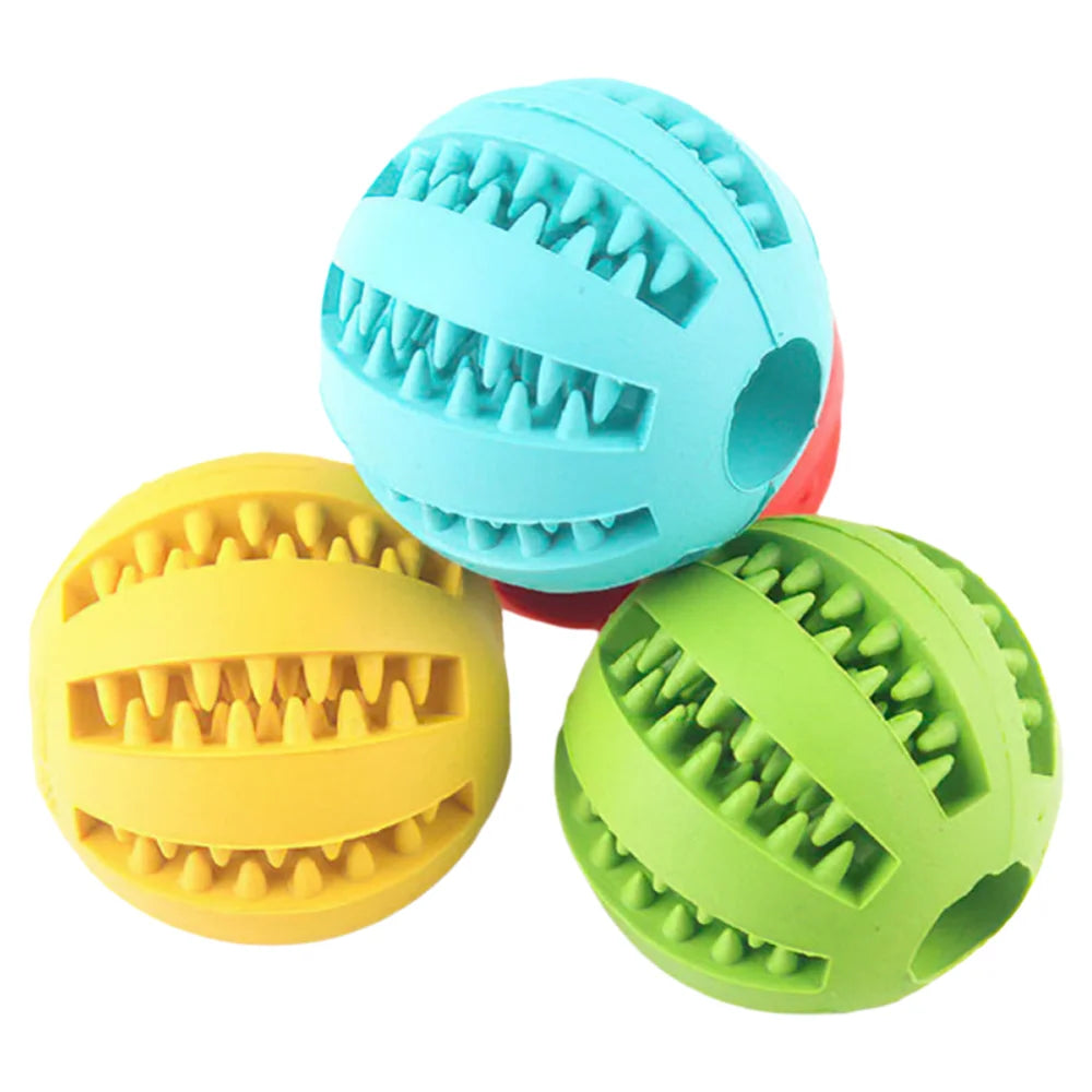 Rubber Dog Teething Puzzle Balls Training Toy For Dogs