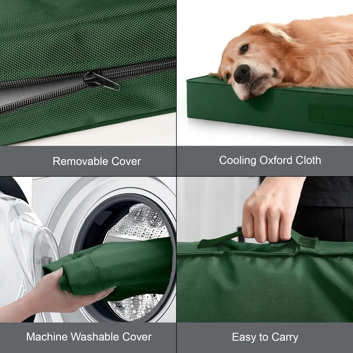 XMSJ Outdoor All Weather Dog Bed Orthopedic Egg Crate Foam