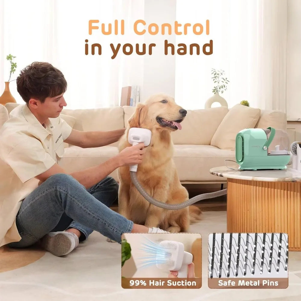 XMSJ Dog Grooming Vacuum Kit With Clipper And Shedding Tools