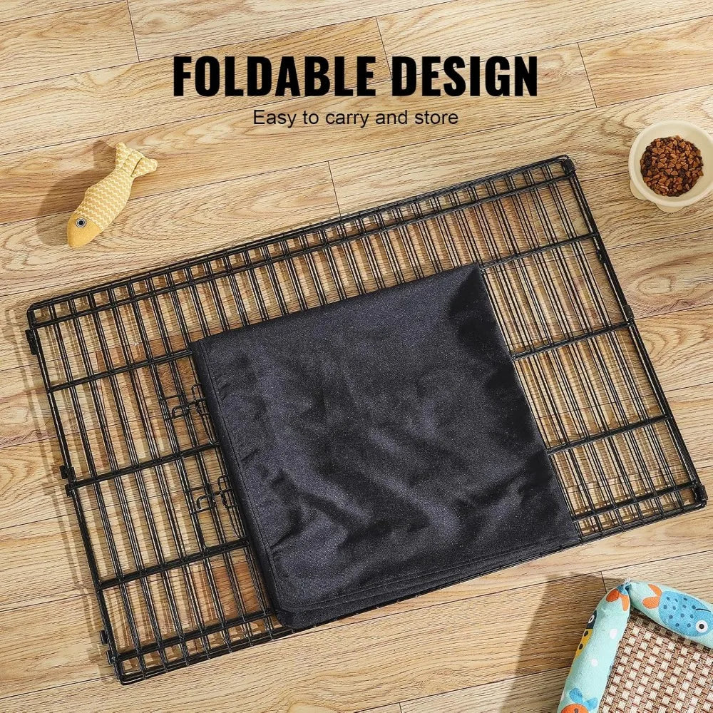 Foldable Dog Playpen With Top Cover And Front Door