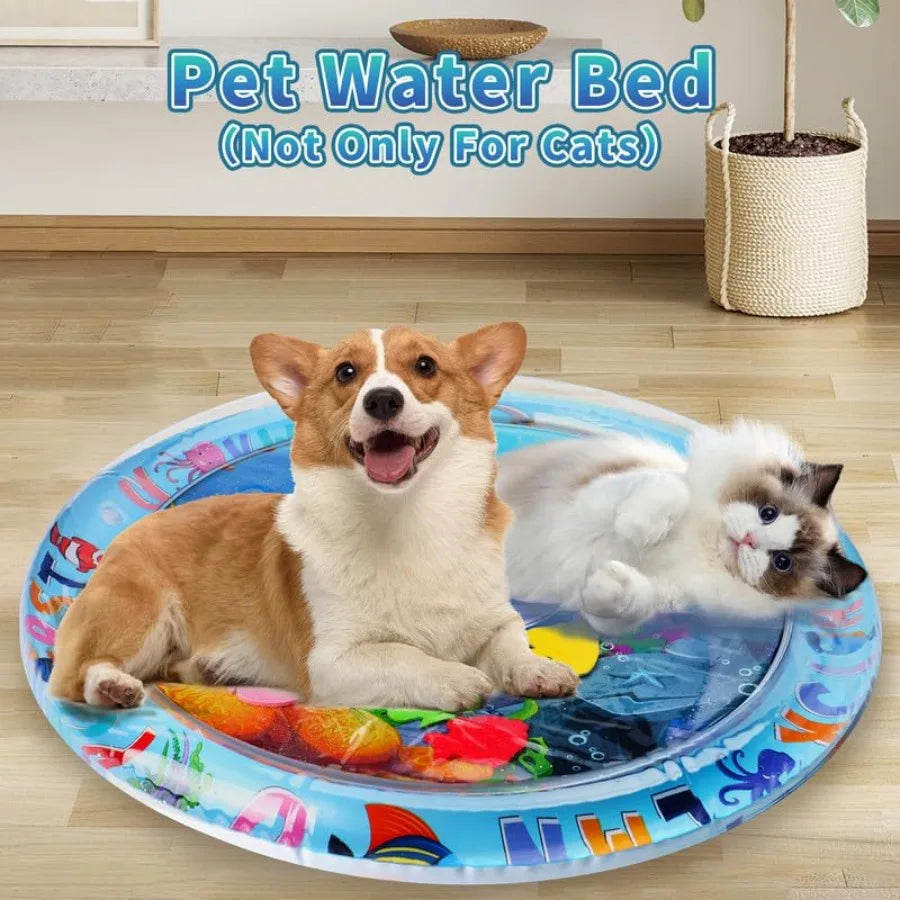 Cat Water Mat Anti Scratch Sensory Play Mat Unbreakable