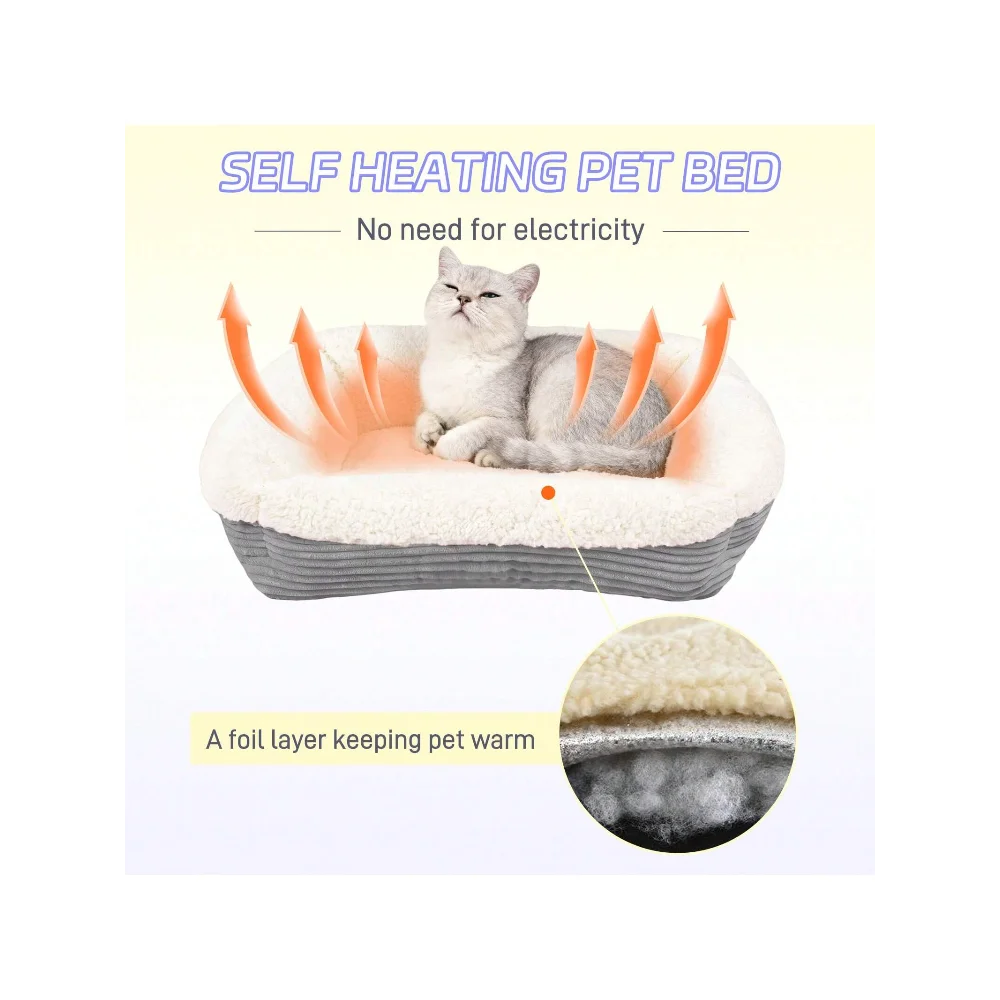 XMSJ Thickened Plush Cat Dog Bed Machine Washable Cushion