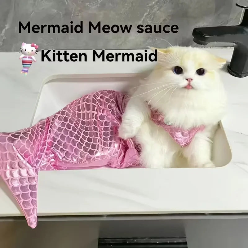 Cats And Dogs Mermaid Tail Costume For Pets Photo Props