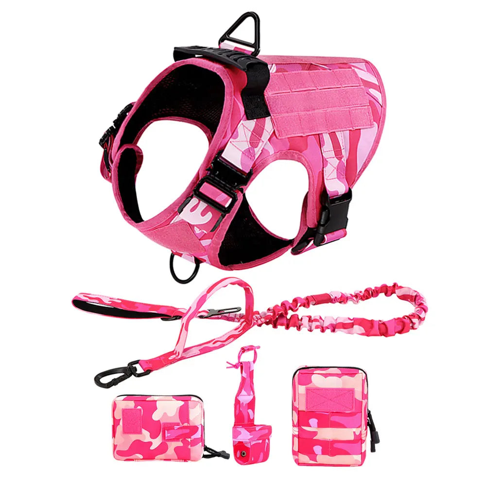 PETRAVEL Military Camouflage Dog Harness For All Dogs