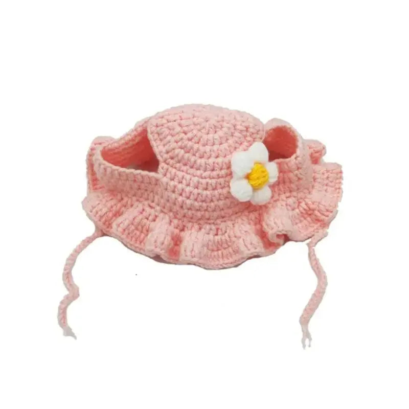 Kittens Knitted Cat Hat Elastic Winter Pet Accessory