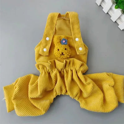 Comfortable Polyester Dog Jumpsuit With Adjustable Straps