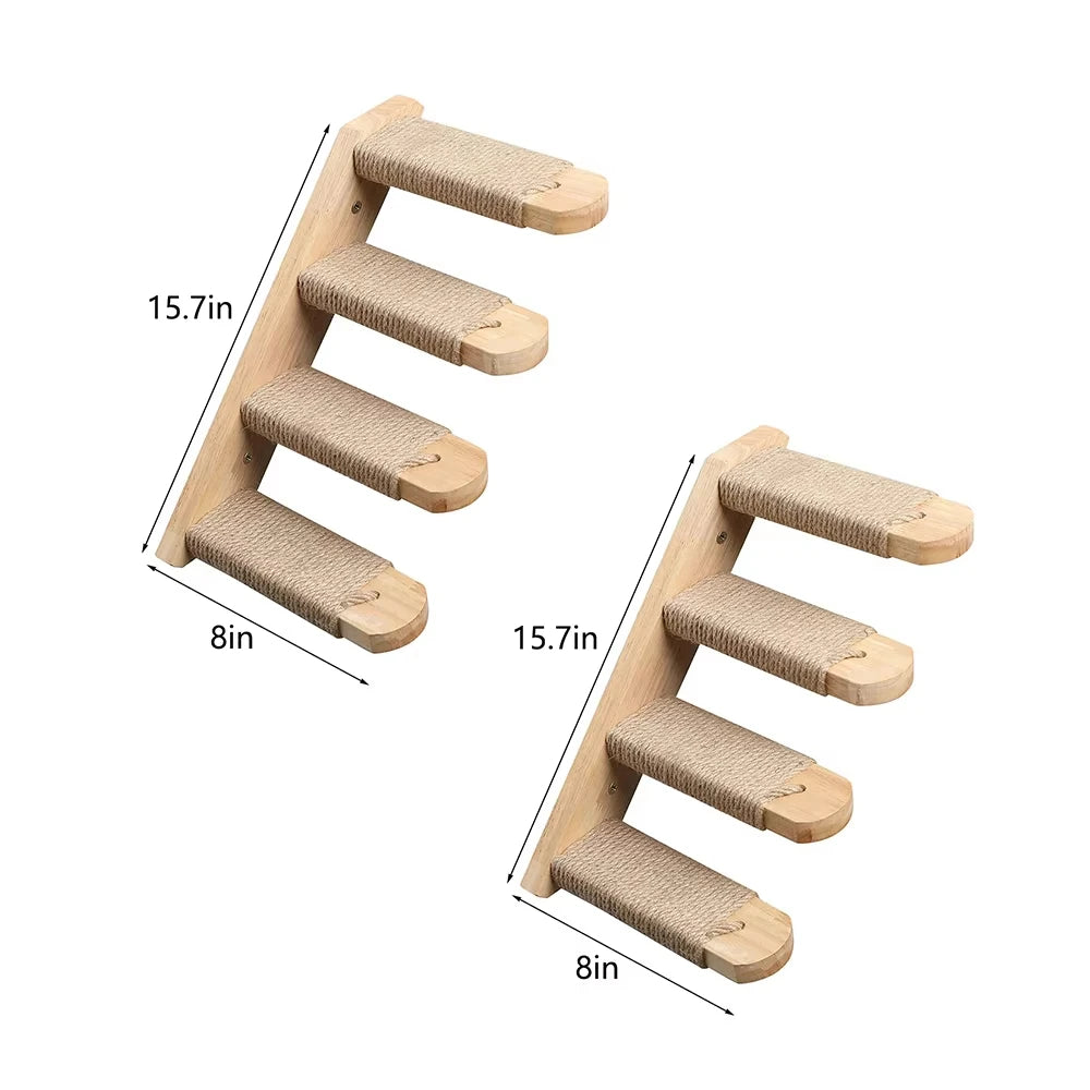 Cat Roped Bridge Wall Mount With Sisal For Indoor Cats
