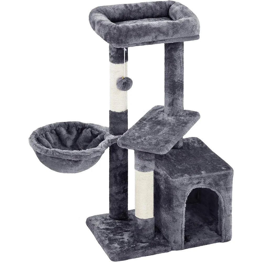 NONECN Cat Tree Tower With Condo Nest And Scratching Posts