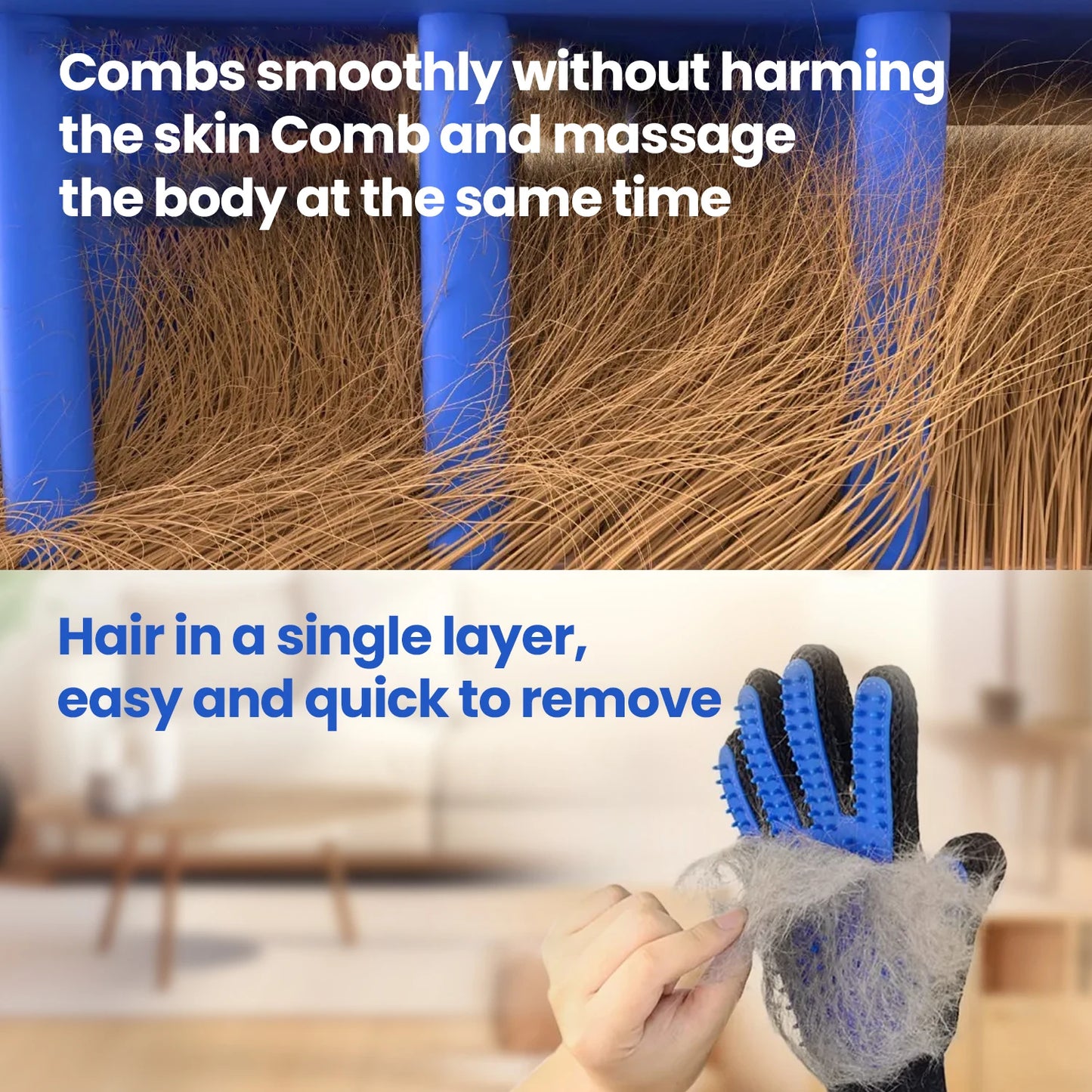 Dog And Cat Deshedding Brush And Massager Set For Pets