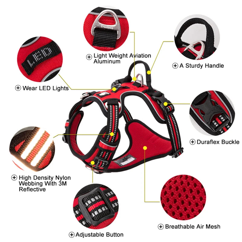 Truelove Reflective No Pull Dog Harness for Walking and Travel