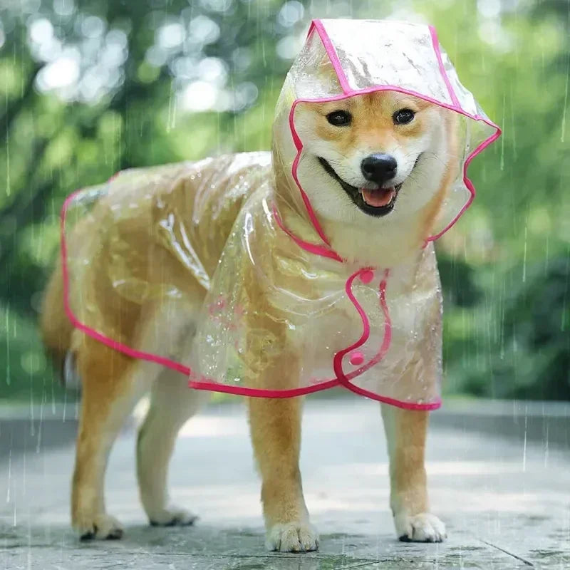 Waterproof Hooded Raincoat for Small Dogs - Soft PVC Puppy Poncho, Transparent & Stylish Pet Jacket