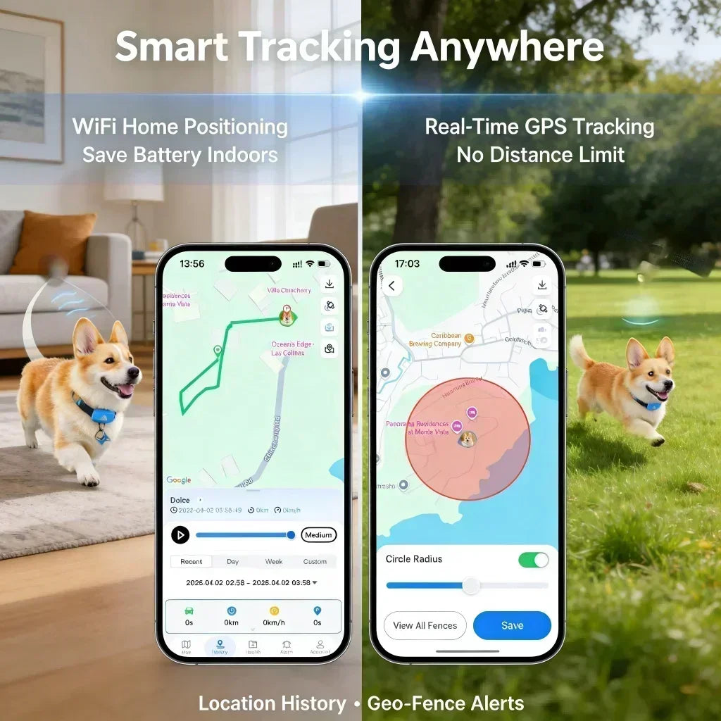 WANWAYTECH GPS Pet Tracker 4G For Dogs And Cats IP67 Waterproof