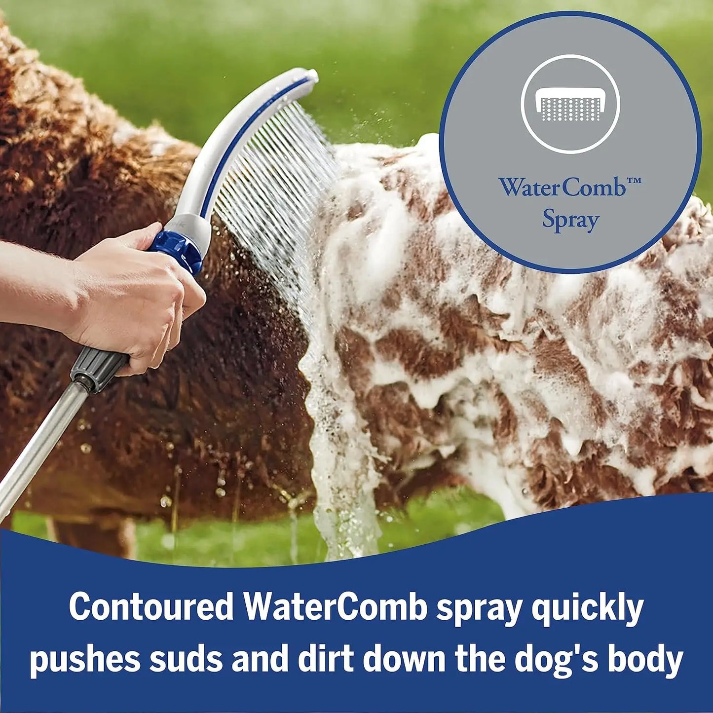 Pet Shower Wand For Fast Dog Bathing Indoor Outdoor Use