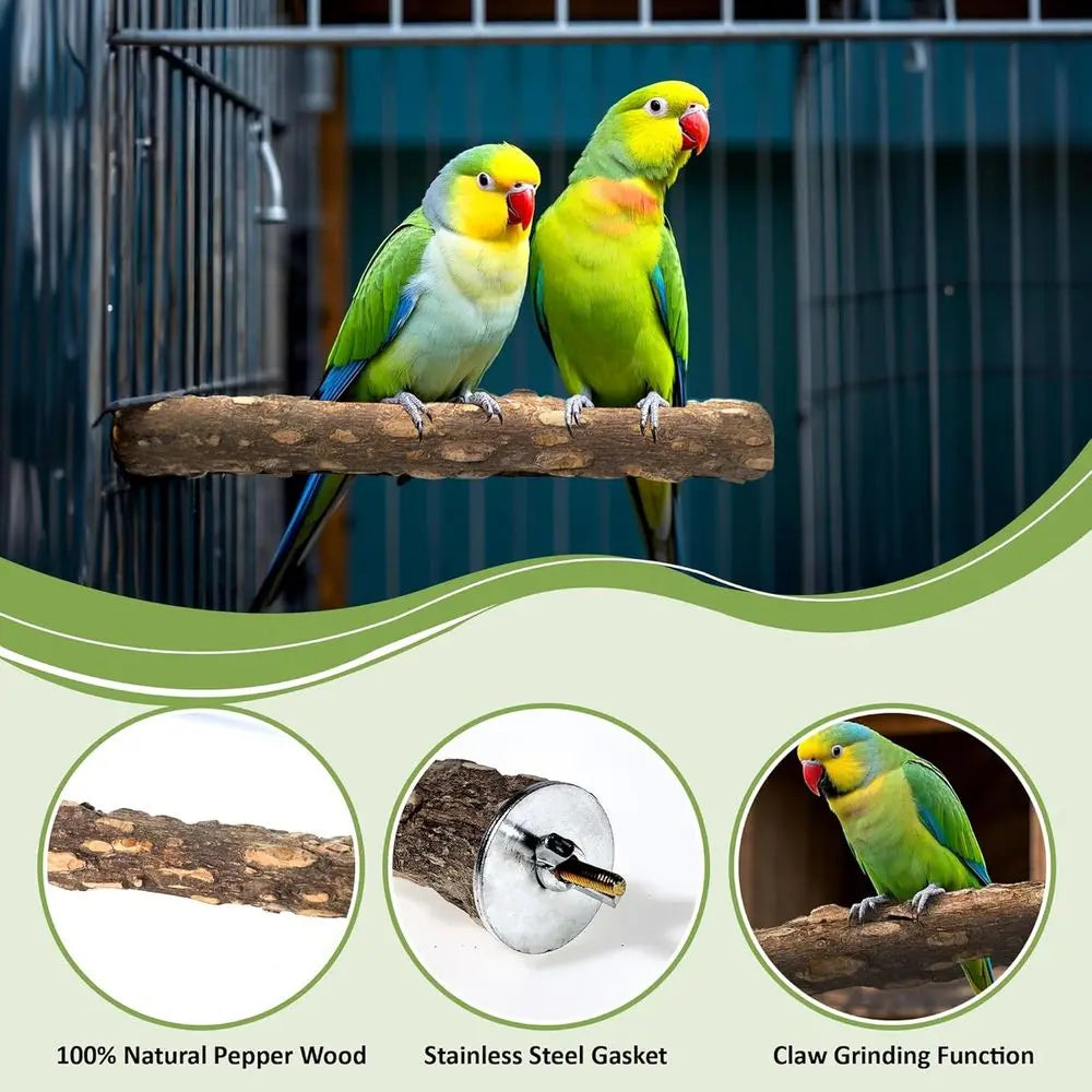 Natural Wooden Bird Perches For Small Birds Parakeets Cockatiels Conures