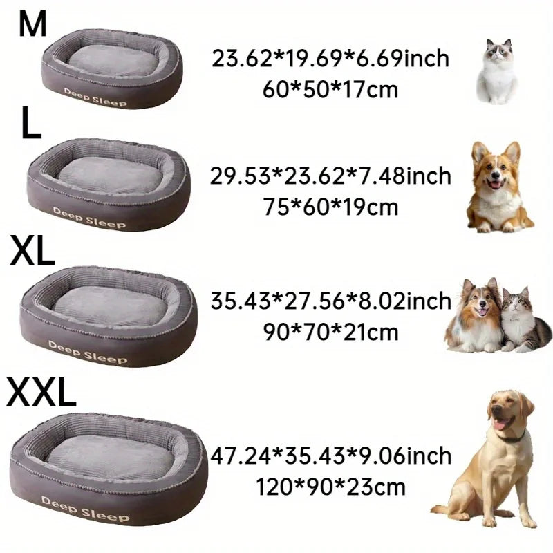 NONECN Pet Bed Donut Style Plush Cushion for Dogs Cats