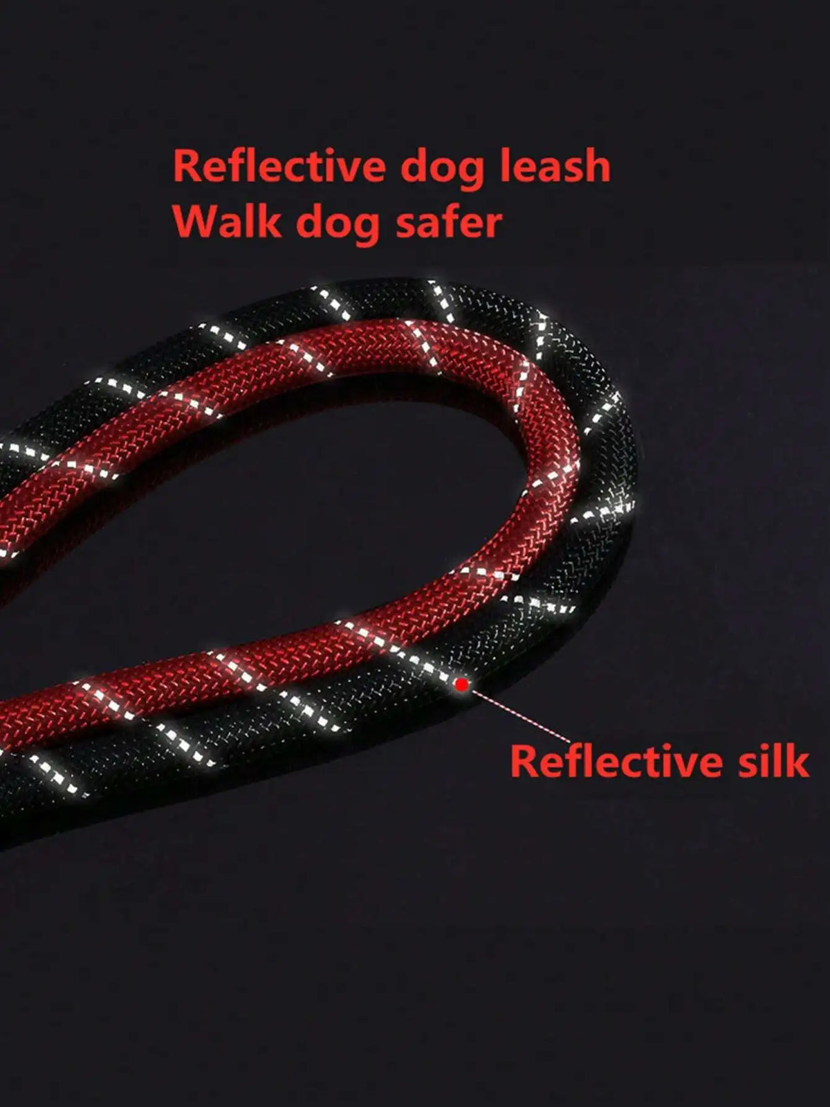 Reflective Nylon Dog Leash With Padded No Choke Handle