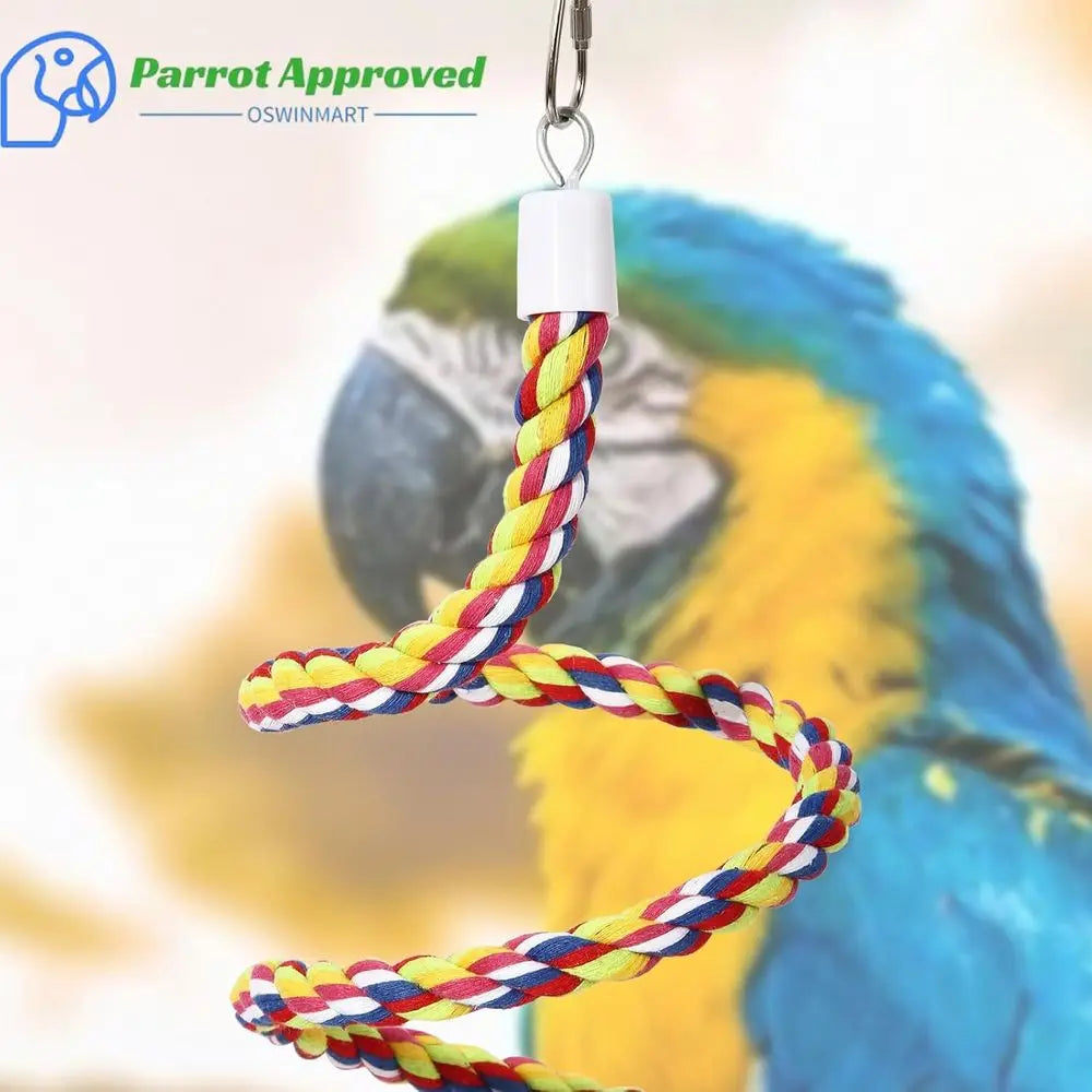 Cotton Bird Perch Swing for Small Parrots and Similar Birds