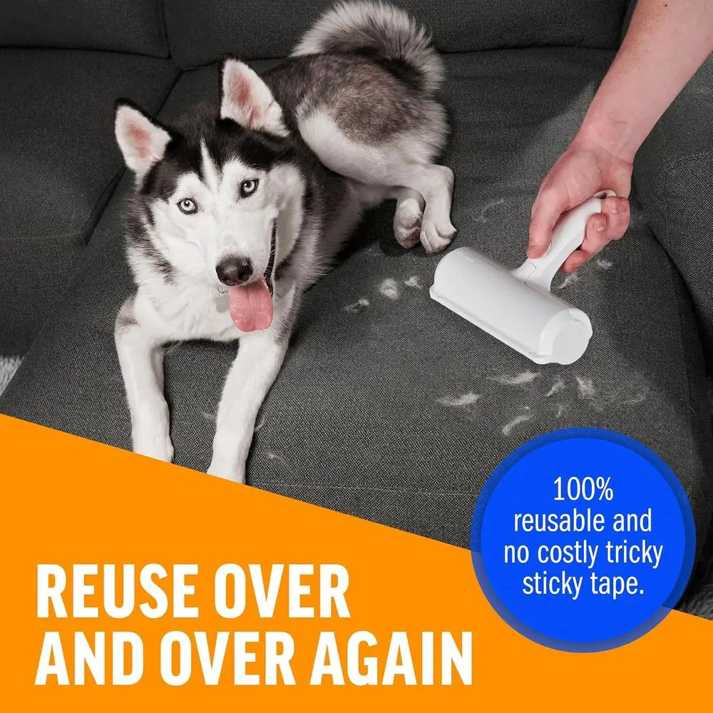 Reusable Pet Hair Lint Roller for Furniture and Car Interiors