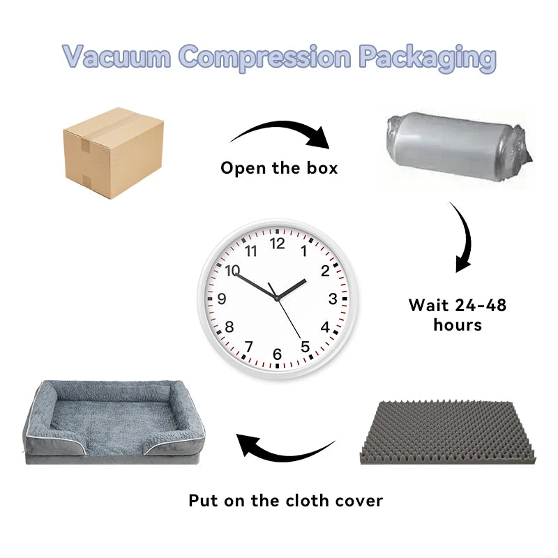 NONECN Dog Sofa Bed With Anti Slip Bottom Removable Cover