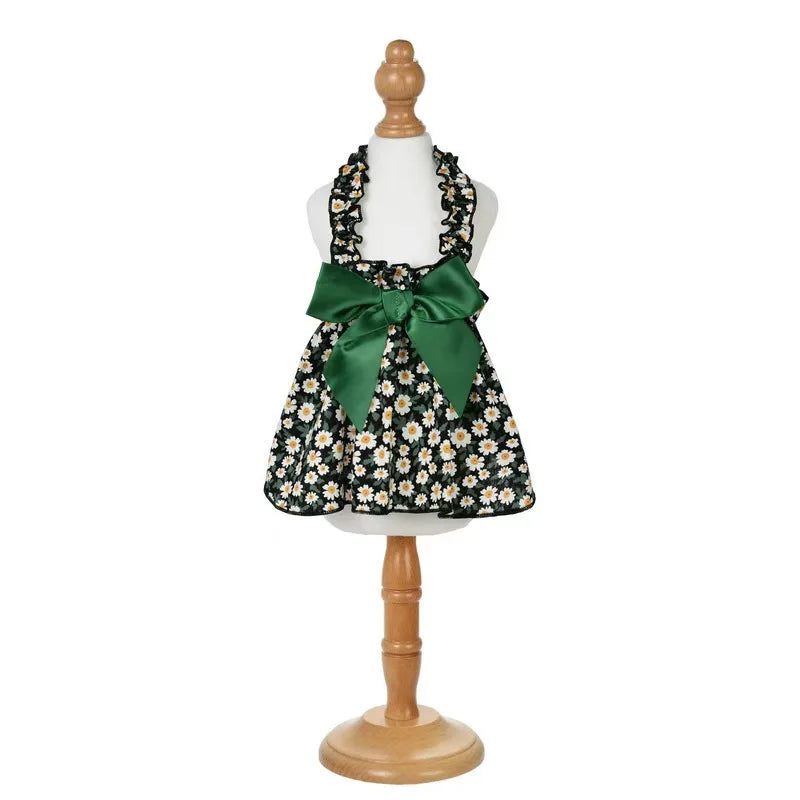 Cat Dog Sleeveless Flower Dress Princess Style Summer Outfit