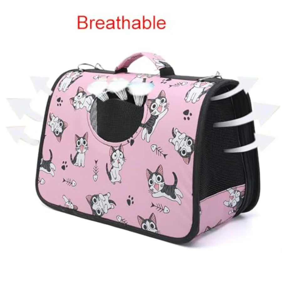 Pet Carrier Backpack With Shoulder Strap Breathable Oxford Material