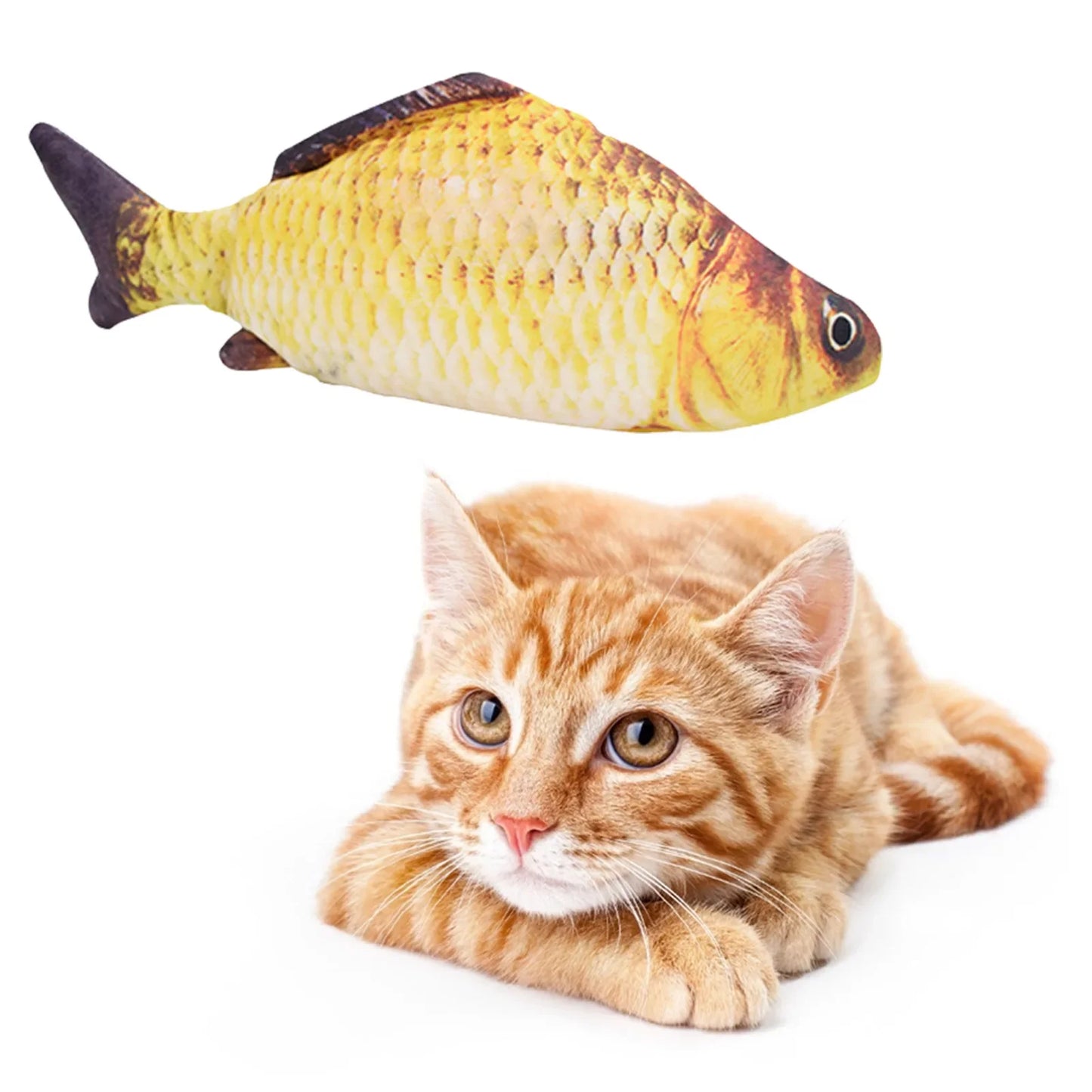 USB Charger Fish Cat Toy Interactive Floppy Realistic Chew