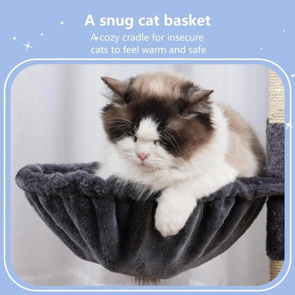 NBVCX Cat Tree Tower With Scratching Posts And Hammock