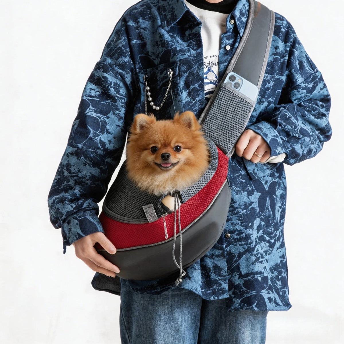 Pet Carrier Backpack With Mesh Travel Sling Shoulder Bag