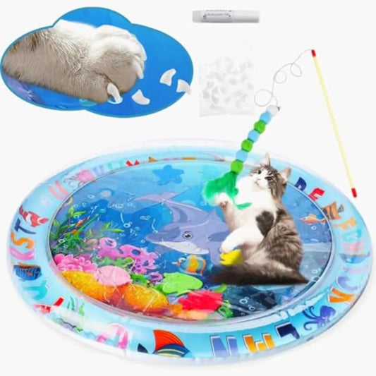 Cat Water Mat Anti Scratch Sensory Play Mat Unbreakable
