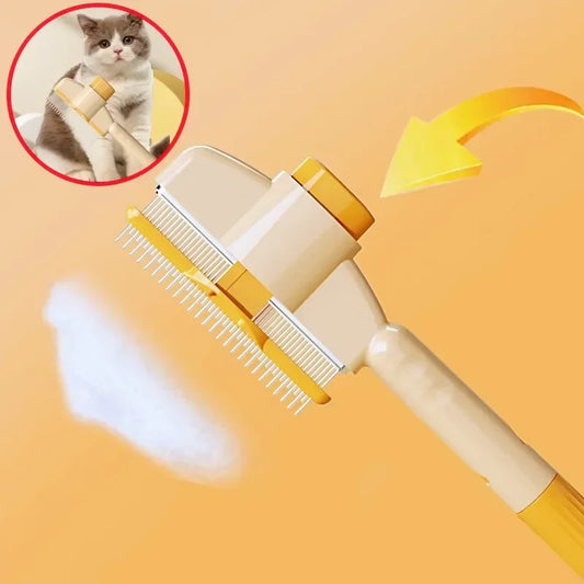 Stainless Steel Self Cleaning Dog Comb Massage Brush