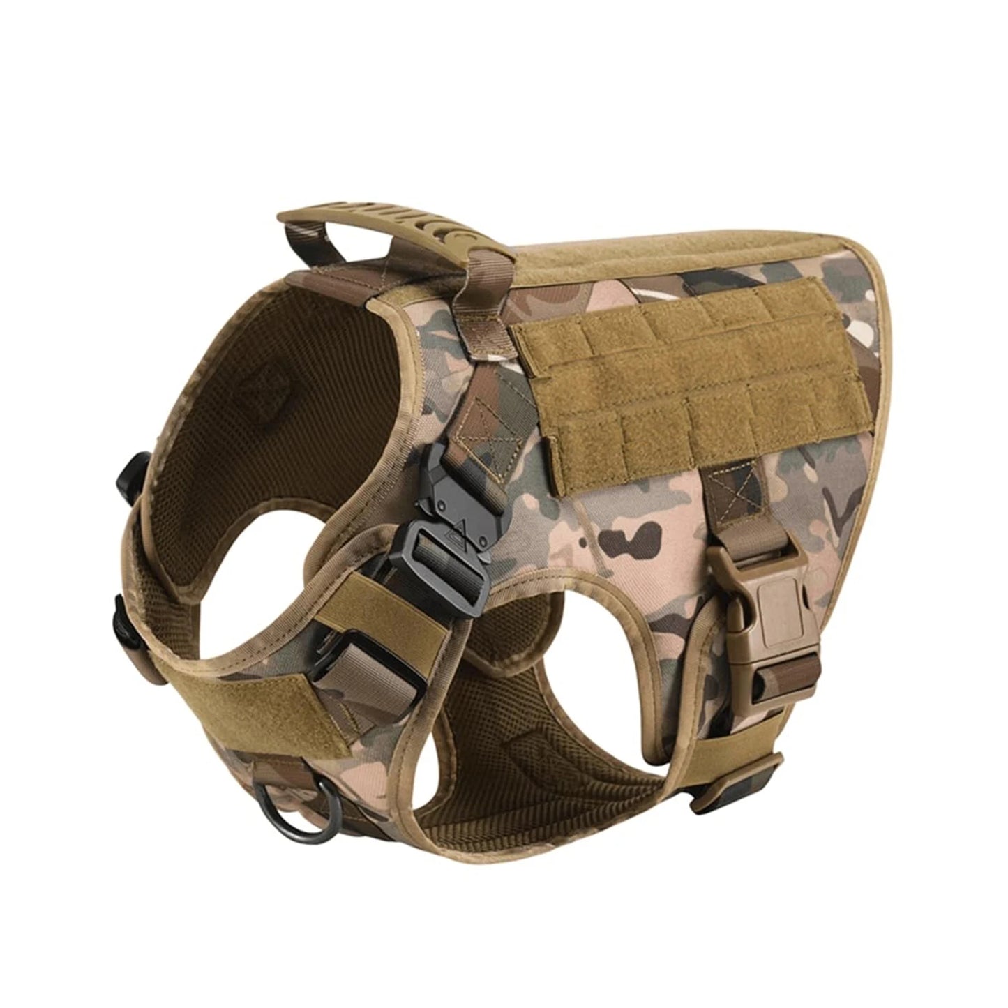 Tactical Nylon Dog Harness Collar Leash Set Training Vest