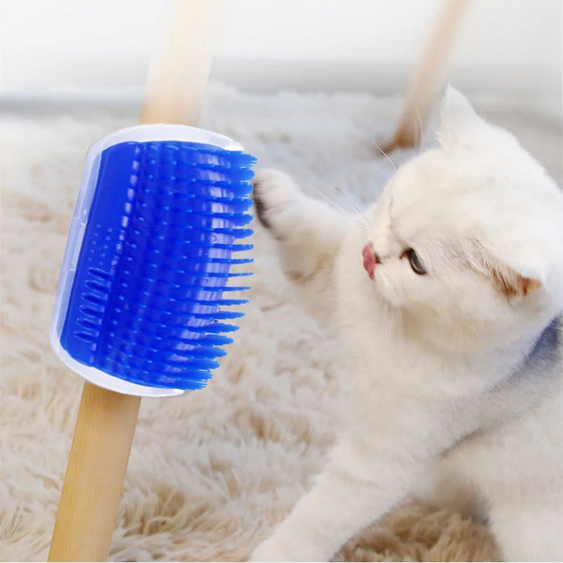 Cat Corner Scrubber Massager Scratcher Brush For Pets