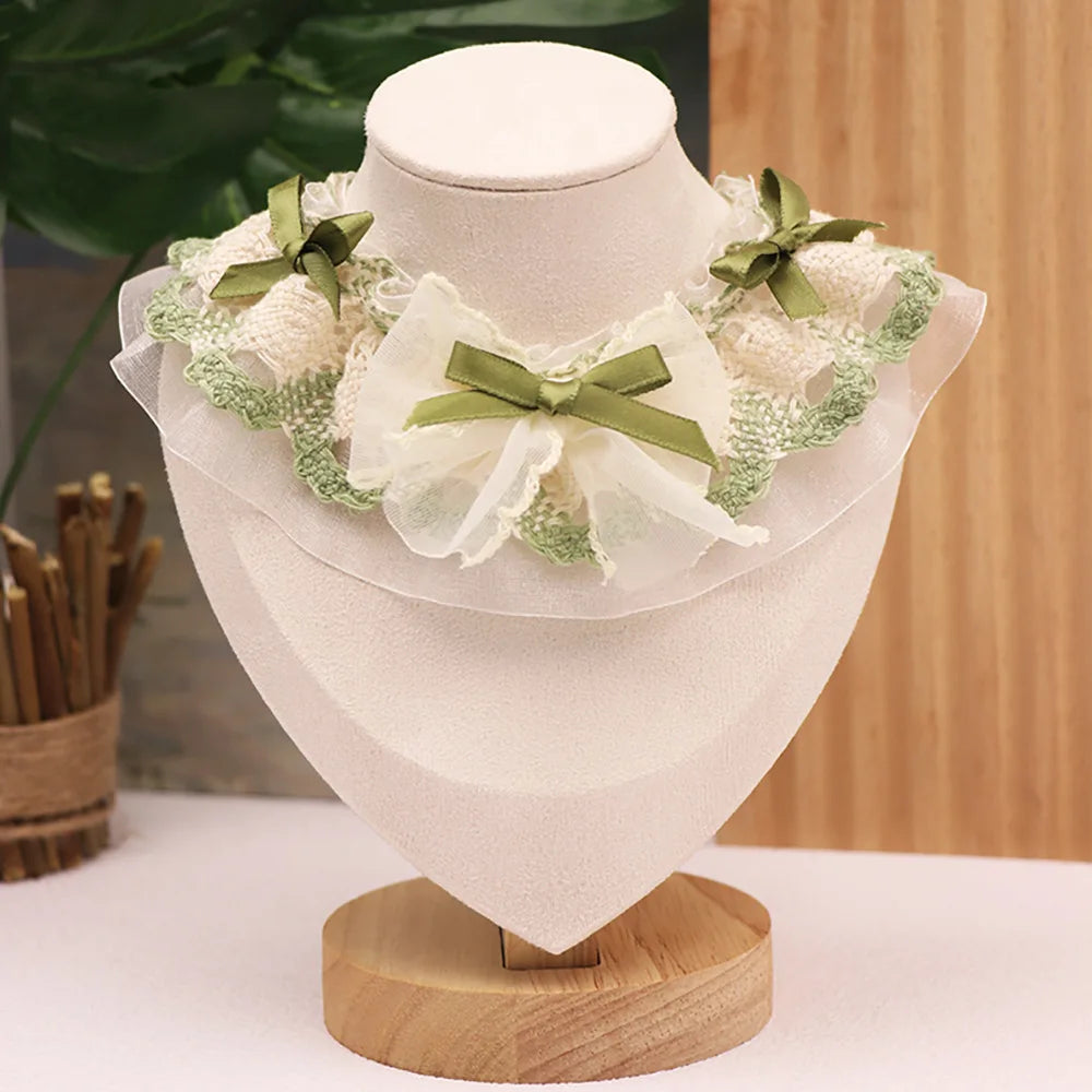Pet Lace Bow Water Scarf For Cats And Elegant Dogs