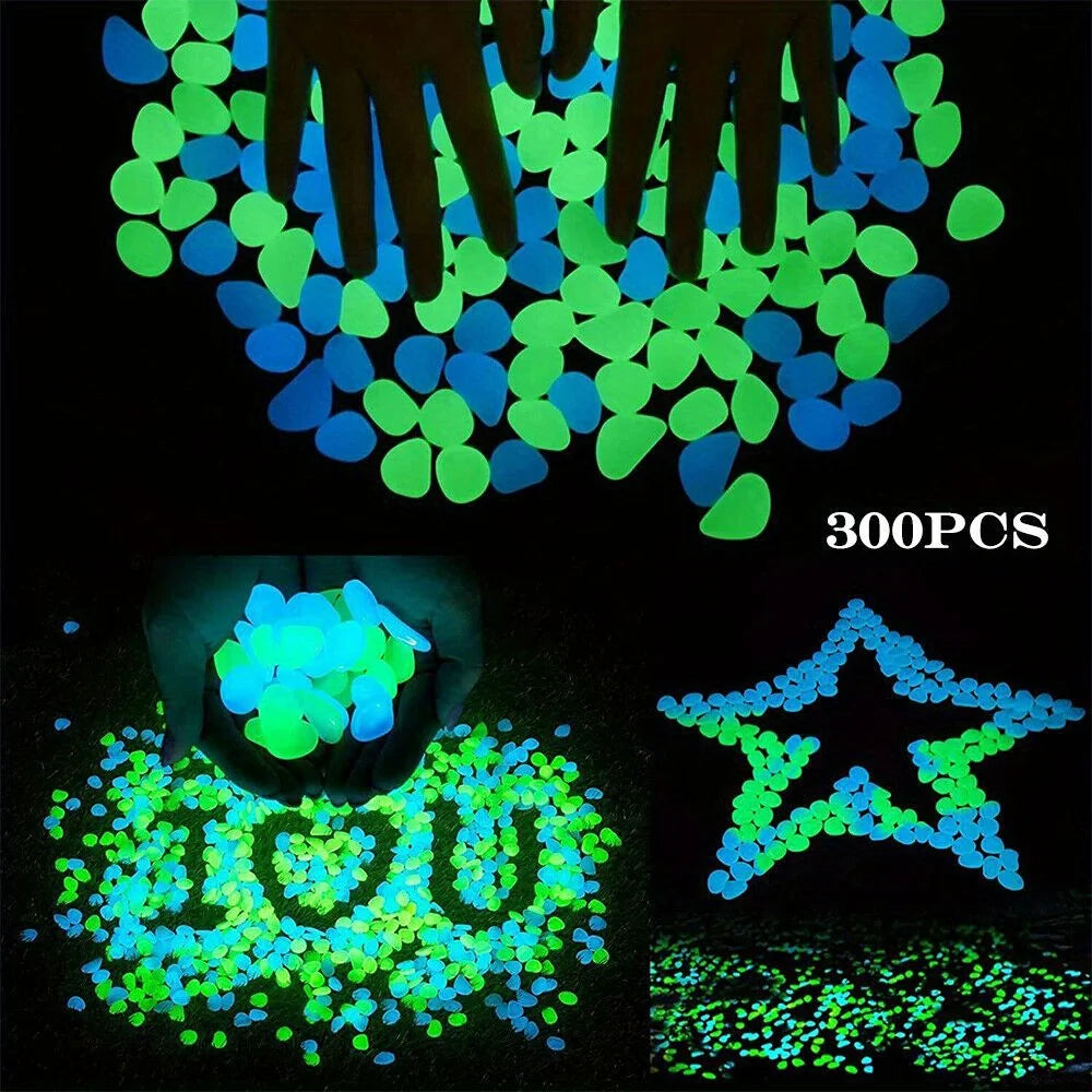 Glow Pebbles Glowing Rocks For Aquarium And Garden