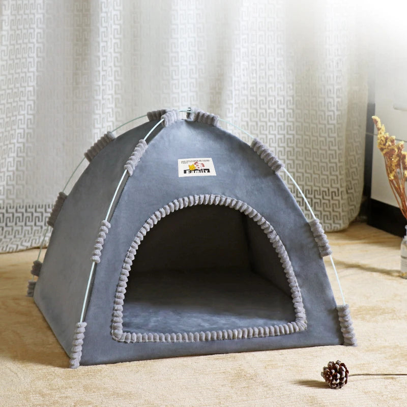 Foldable Pet House Universal Four Seasons Cat Dog Nest Outdoor Portable Breathable Tent