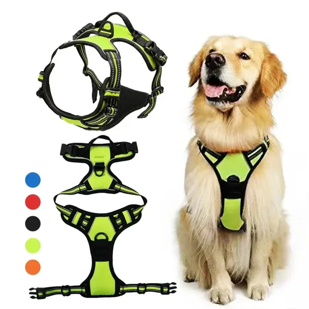 YOUSECN Reflective Adjustable Dog Harness Vest Chest Strap