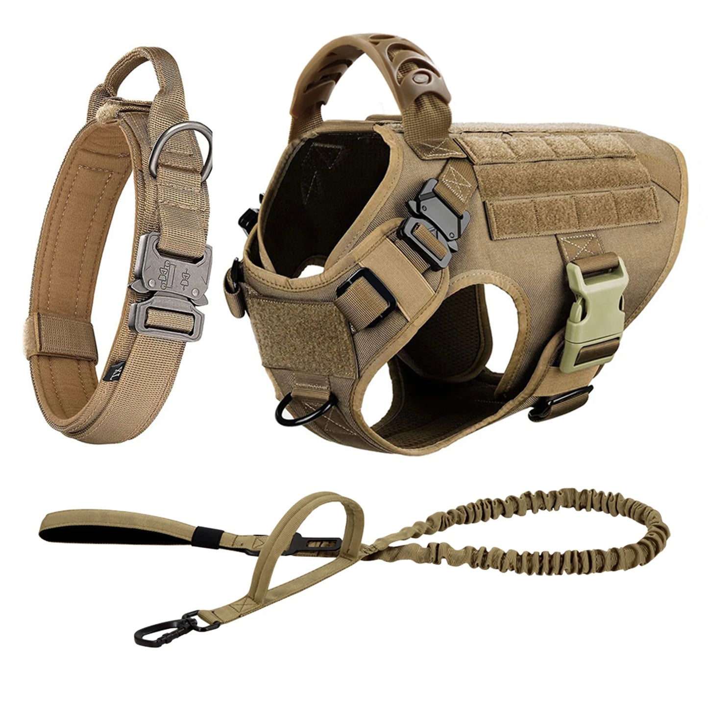 Dog Harness And Leash Set Padded Quick Release Buckle Nylon