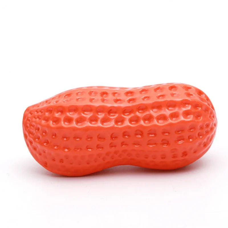Dog Peanut Toy Squeaky Chew For Teeth Cleaning Interactive