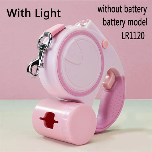 NONECN Retractable Dog Leash With LED Lights For Walks And Runs