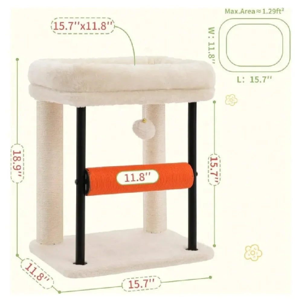 Cat Scratchers Cat Tower With Bed And Sisal Wrapped Posts