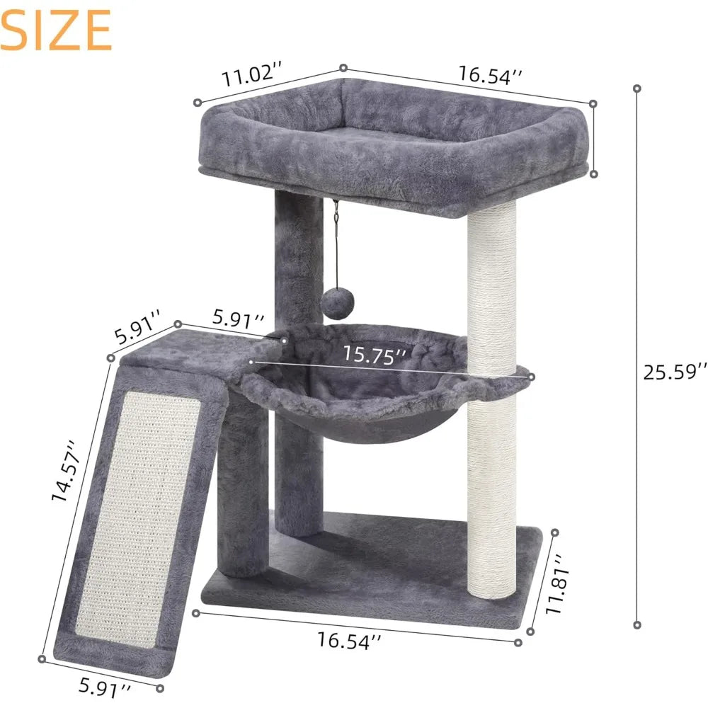 NBVCX Cat Tree Tower With Scratching Posts and Hammock