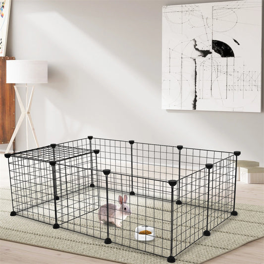 Portable Metal Wire Pet Playpen for Rabbits and Guinea Pigs