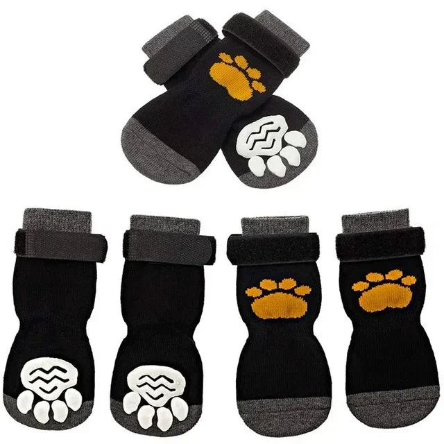Non Slip Dog Socks With Paw Pattern For Indoor Use