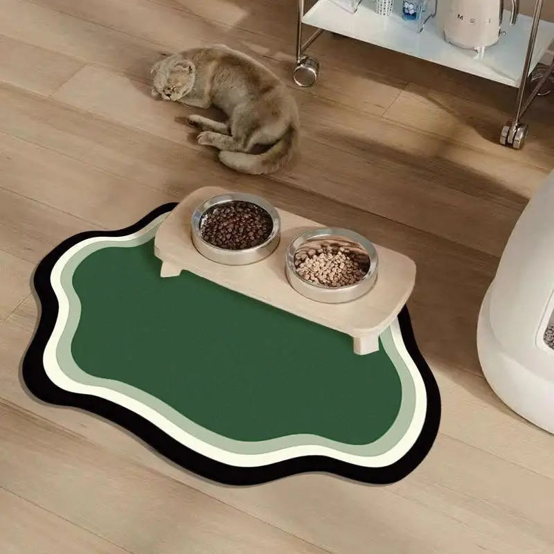 Pet Food Mats Non Slip Absorbent Leakproof Easy Clean Durable