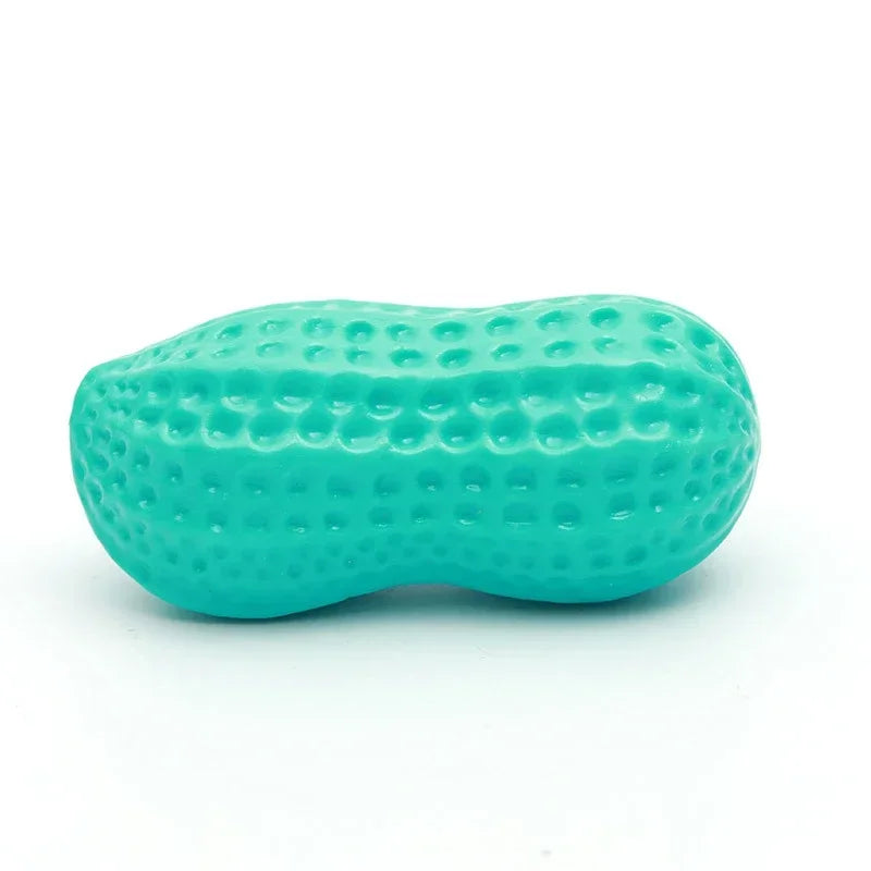 Dog Peanut Toy Squeaky Chew For Teeth Cleaning Interactive