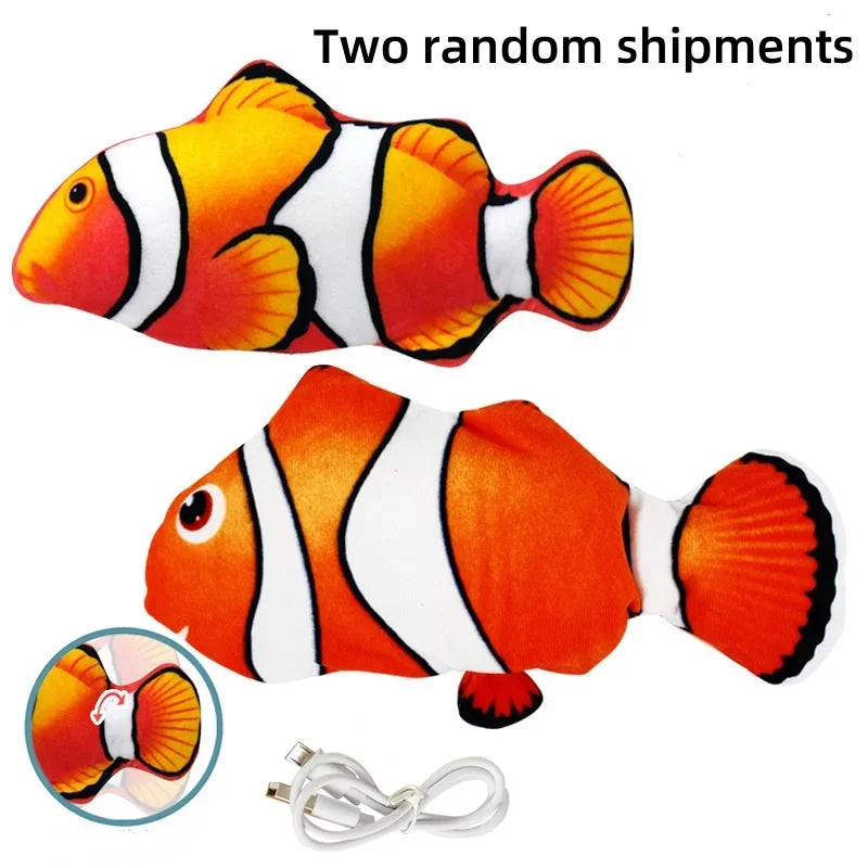 USB Charger Fish Cat Toy Interactive Floppy Realistic Chew